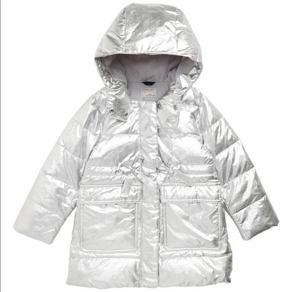 j crew metallic puffer jacket